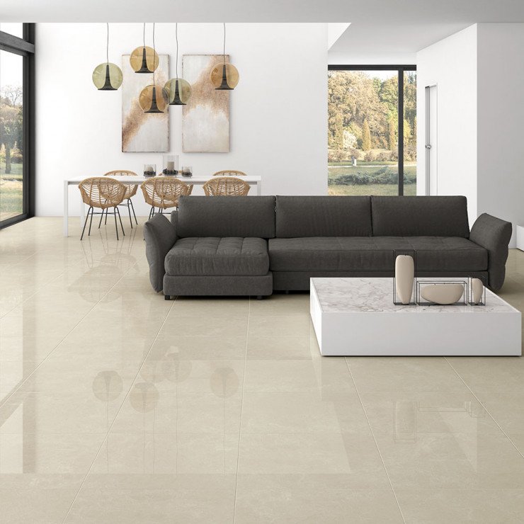 Klinker Crema Marfil Beige Blank 60x60 cm-0